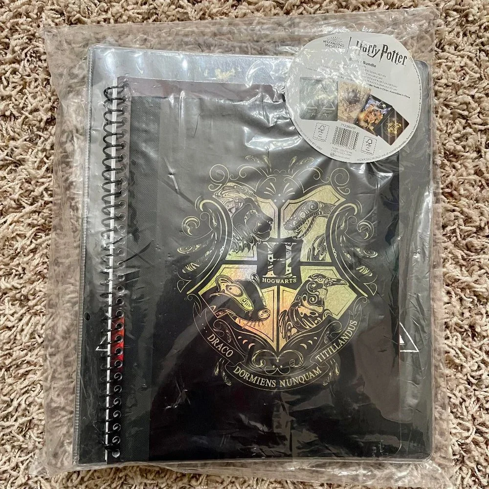 Harry Potter Stationery Bundle -Binder, Notebook, Composition Book, Folder (New)